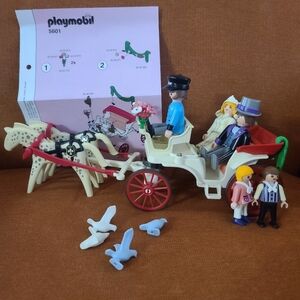 Vintage Playmobil Wedding Carriage Set 5601, Almost Complete